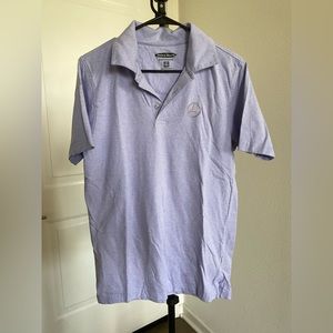 PEBBLE BEACH Mercedes Benz Golf shirt. Purple and white stripes. Size small